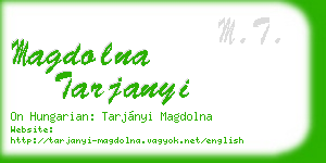 magdolna tarjanyi business card